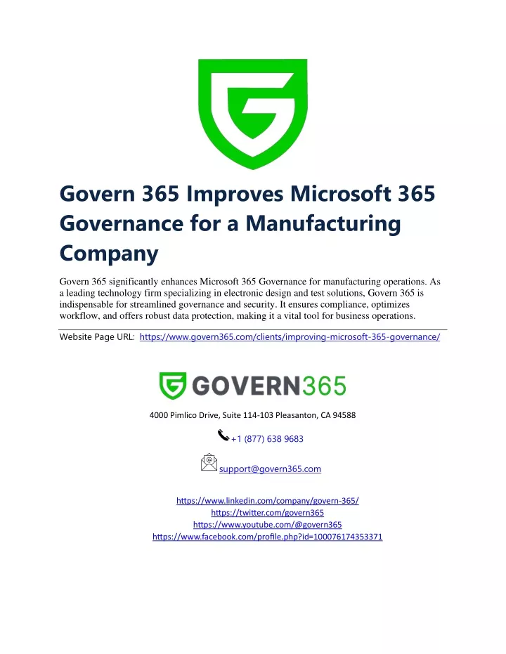 govern 365 improves microsoft 365 governance