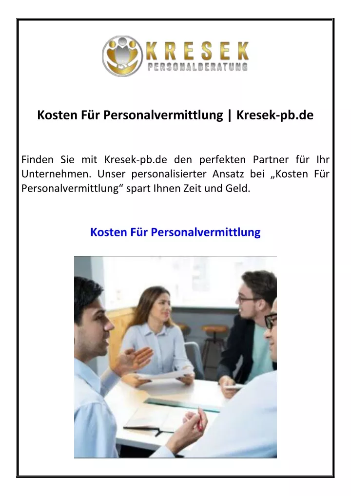 kosten f r personalvermittlung kresek pb de