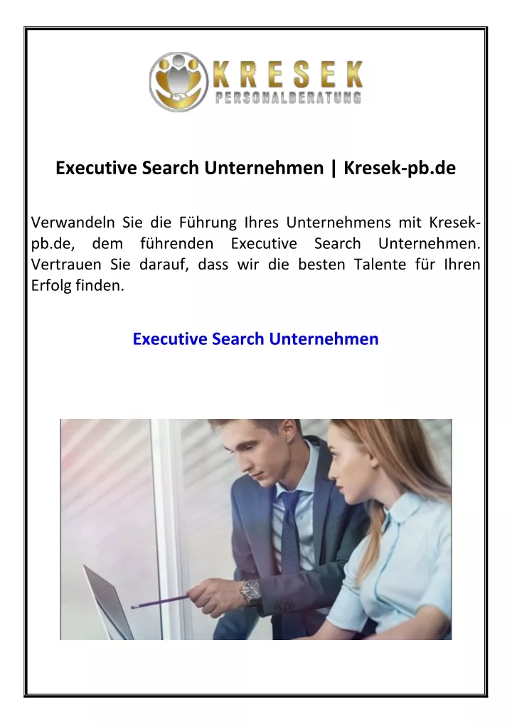 executive search unternehmen kresek pb de