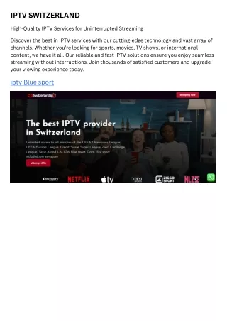 iptv switzerland