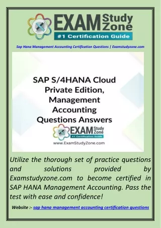 Sap Hana Management Accounting Certification Questions  Examstudyzone.com