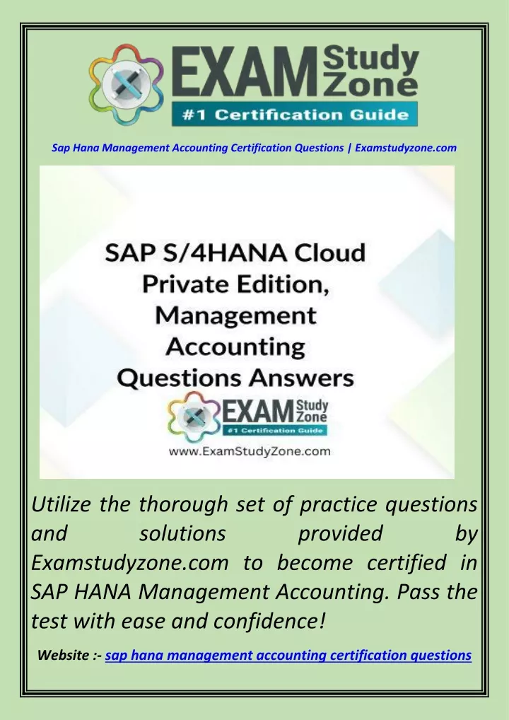 sap hana management accounting certification