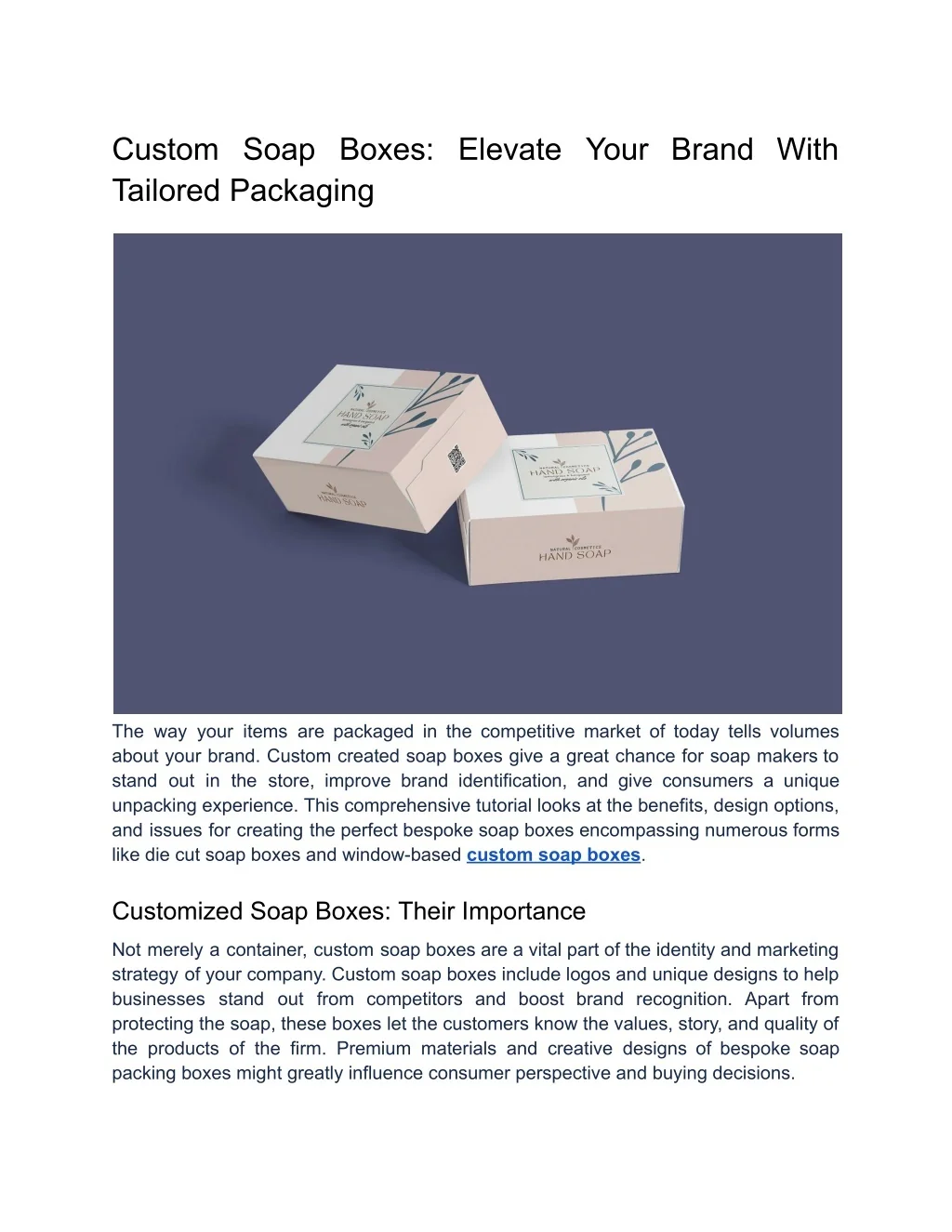 PPT - Custom Soap Boxes_ Elevate Your Brand With Tailored Packaging ...