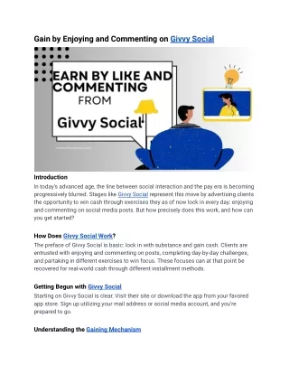 Gain by Enjoying and Commenting on Givvy Social (1)