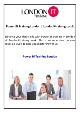 Power Bi Training London Londonittraining.co.uk