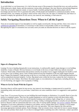 Carefully Navigating Dangerous Vegetation: When to Contact the Pros