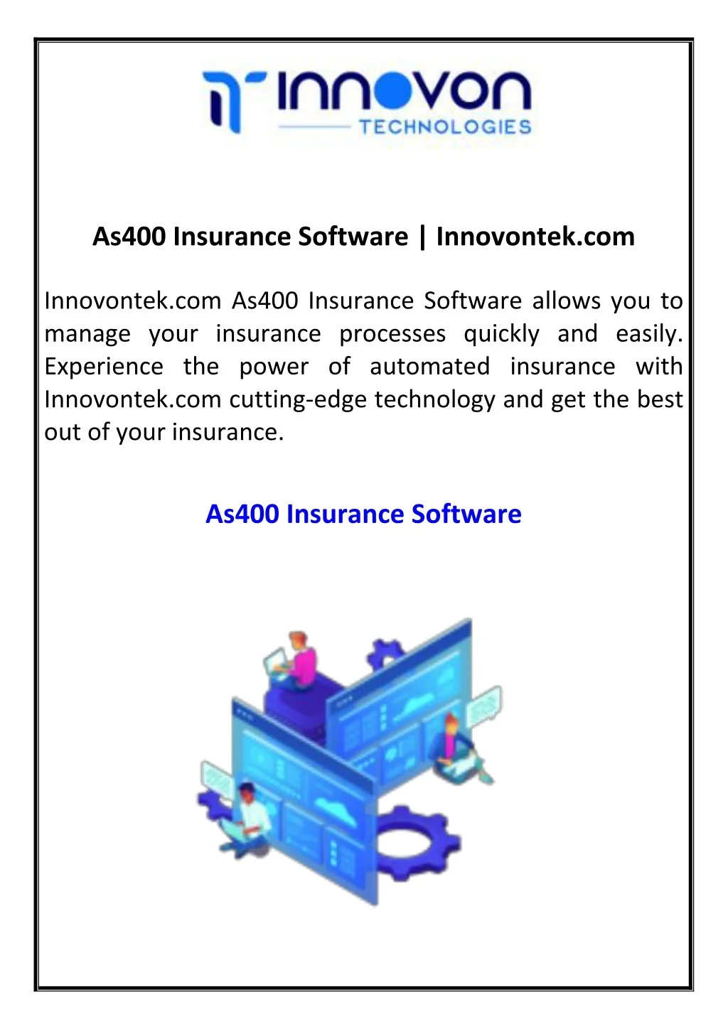 PPT - As400 Insurance Software Innovontek.com PowerPoint Presentation ...