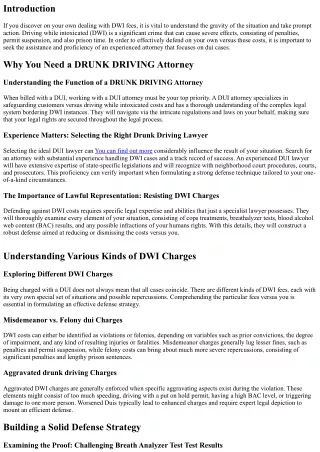 Resisting Drunk Driving Charges: Tips from an Experienced Lawyer