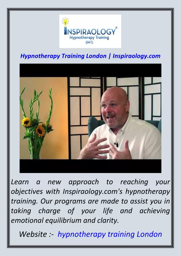 hypnotherapy training london inspiraology com