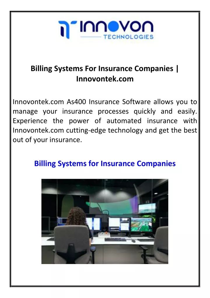 billing systems for insurance companies