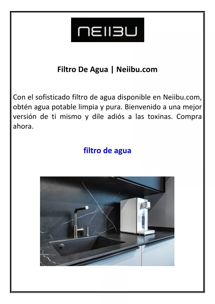 filtro de agua neiibu com