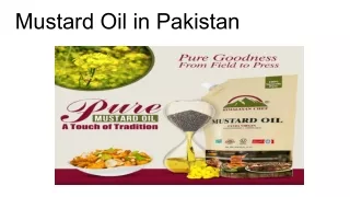 Mustard Oil in Pakistan