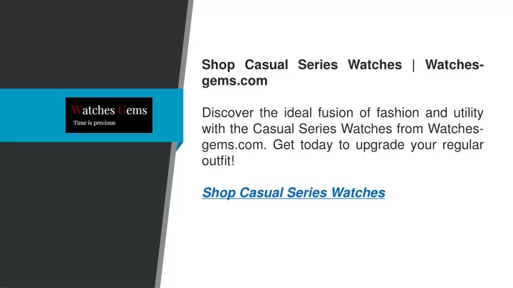 shop casual series watches watches gems