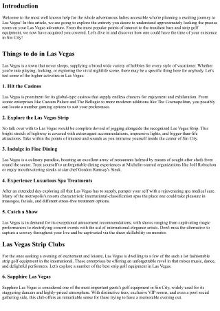 Girls Just Want to Have Fun: Finding the Perfect Room for Your Las Vegas Adventu