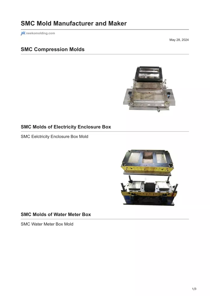 smc mold manufacturer and maker