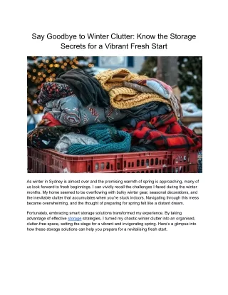 say goodbye to winter clutter know the storage