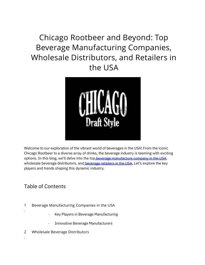 chicago rootbeer and beyond top beverage