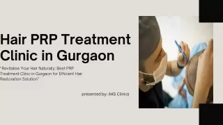 Hair PRP Treatment Clinic Gurgaon