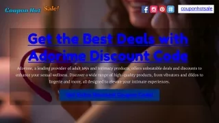 Get the Best Deals with Adorime Discount Code