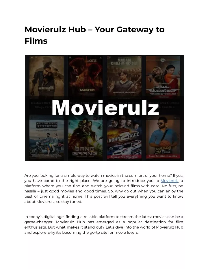 movierulz hub your gateway to films