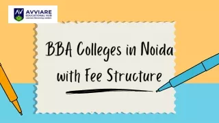 BBA colleges in Noida with fee structure