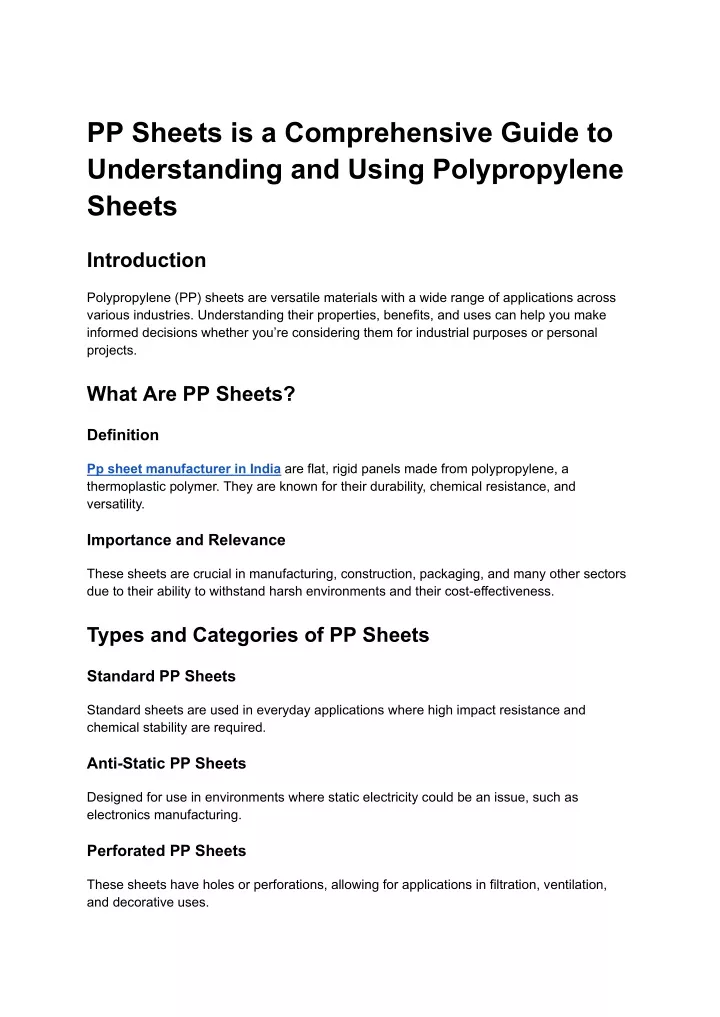 pp sheets is a comprehensive guide