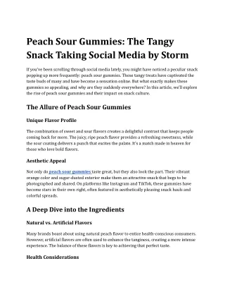 Peach Sour Gummies_ The Tangy Snack Taking Social Media by Storm