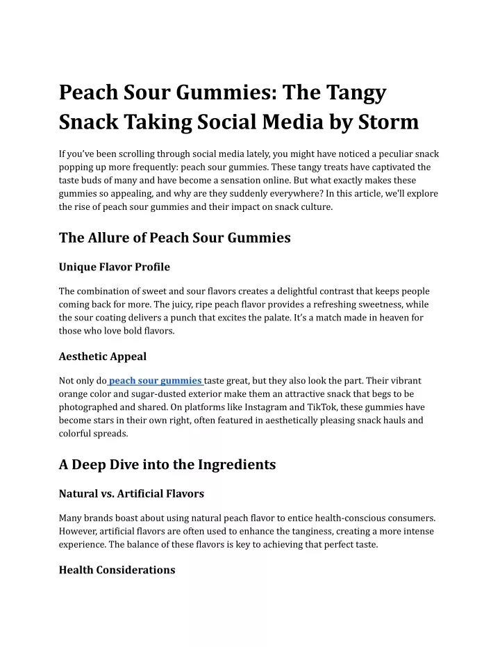 peach sour gummies the tangy snack taking social