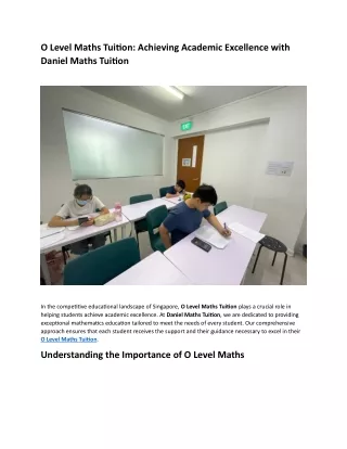o level maths tuition achieving academic