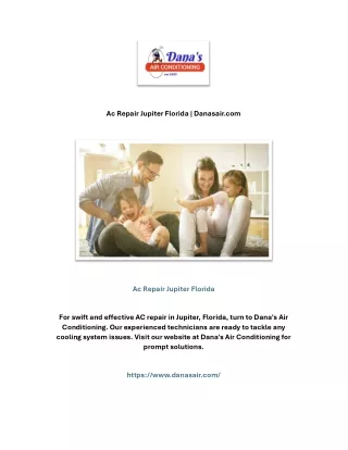 Ac Repair Jupiter Florida | Danasair.com