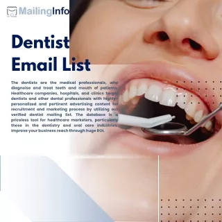 Dentist Email List | Verified Opt-In Dentists Mailing Lists USA