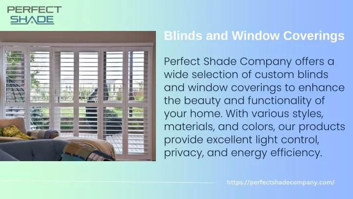 blinds and window coverings