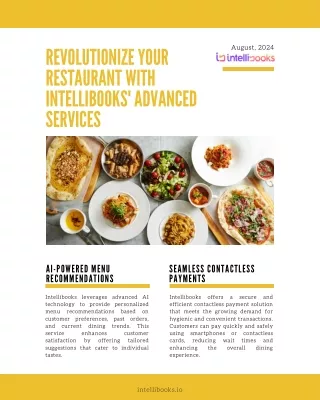 Revolutionize Your Restaurant with Intellibooks