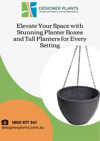 Elevate Your Space with Stunning Planter Boxes and Tall Planters for Every Setting