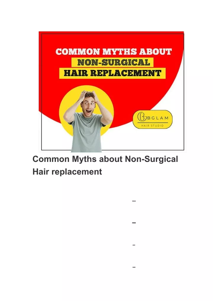 common myths about non surgical hair replacement