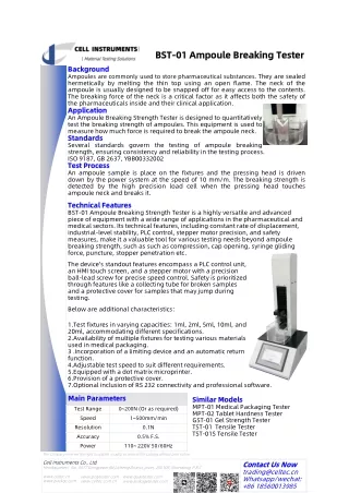 bst bst 01 ampoule breaking tester 01 ampoule