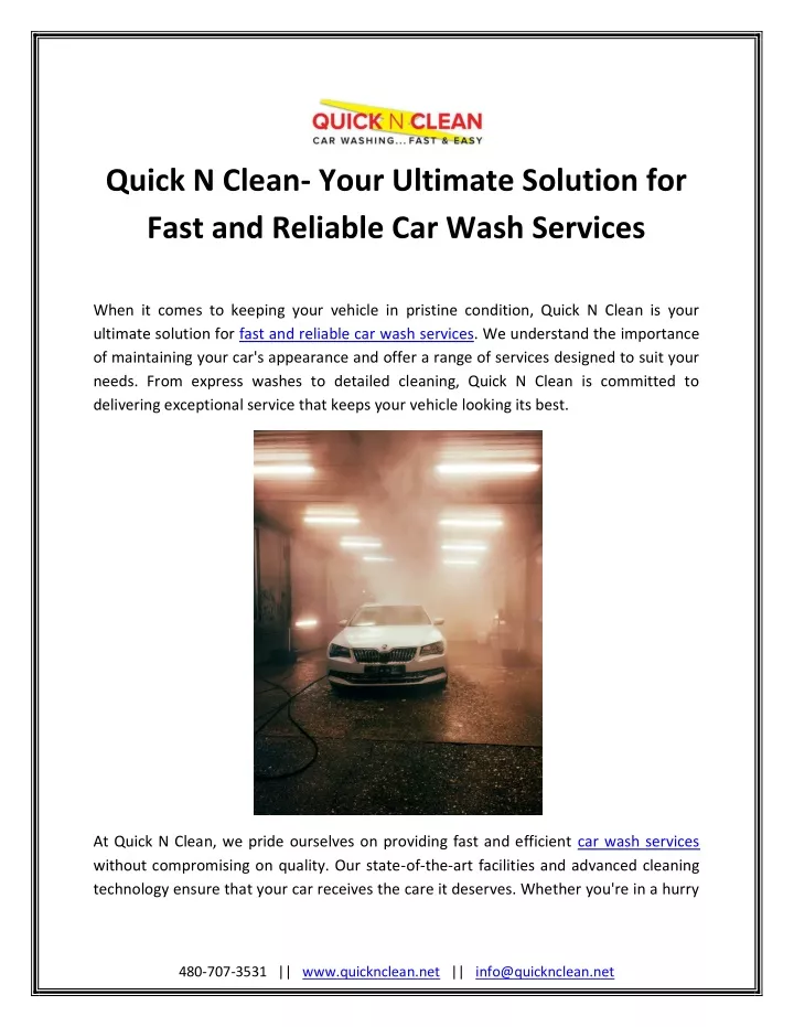 quick n clean your ultimate solution for fast