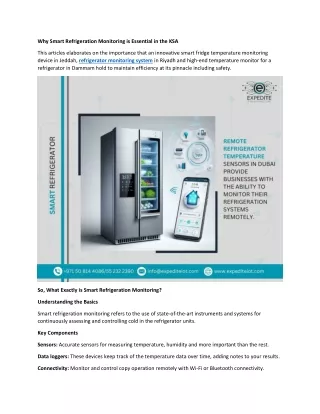 why smart refrigeration monitoring is essential