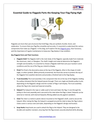 Essential Guide to Flagpole Parts the Keeping Your Flag Flying High