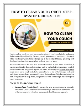 How to Clean Your Couch | Step-By Step Guide & Tips