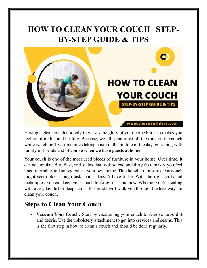 how to clean your couch step by step guide tips