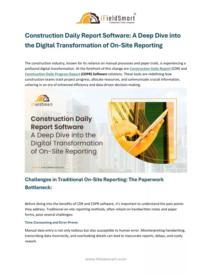 construction daily report software a deep dive