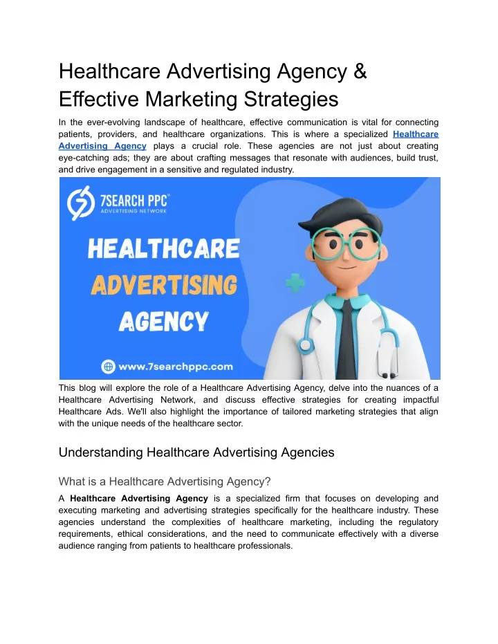 healthcare advertising agency effective marketing