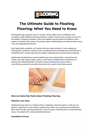 The Ultimate Guide to Floating Flooring_ What You Need to Know