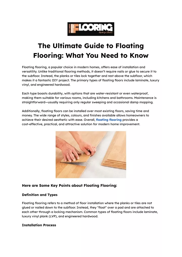 the ultimate guide to floating flooring what