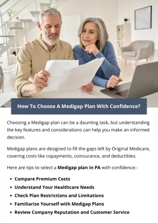 How To Choose A Medigap Plan With Confidence?