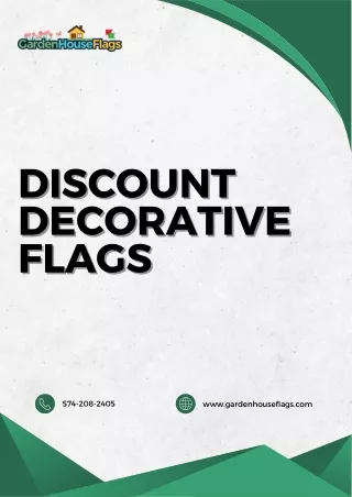 Discount Decorative Flags for Every Occasion with Garden House flags