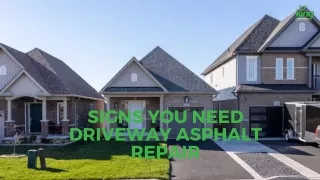 Signs You Need Driveway Asphalt Repair