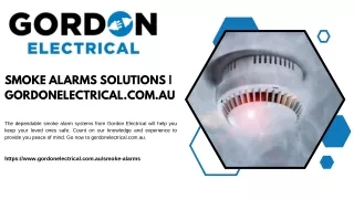 Smoke Alarms Solutions | Gordonelectrical.com.au