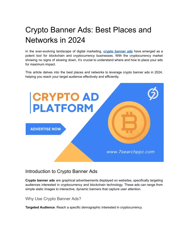 crypto banner ads best places and networks in 2024